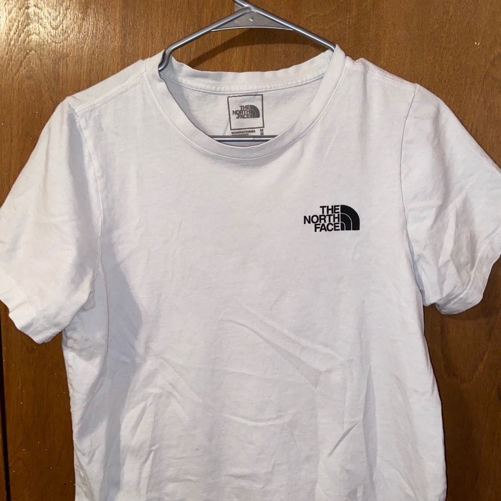 white the north face short sleeve shirt